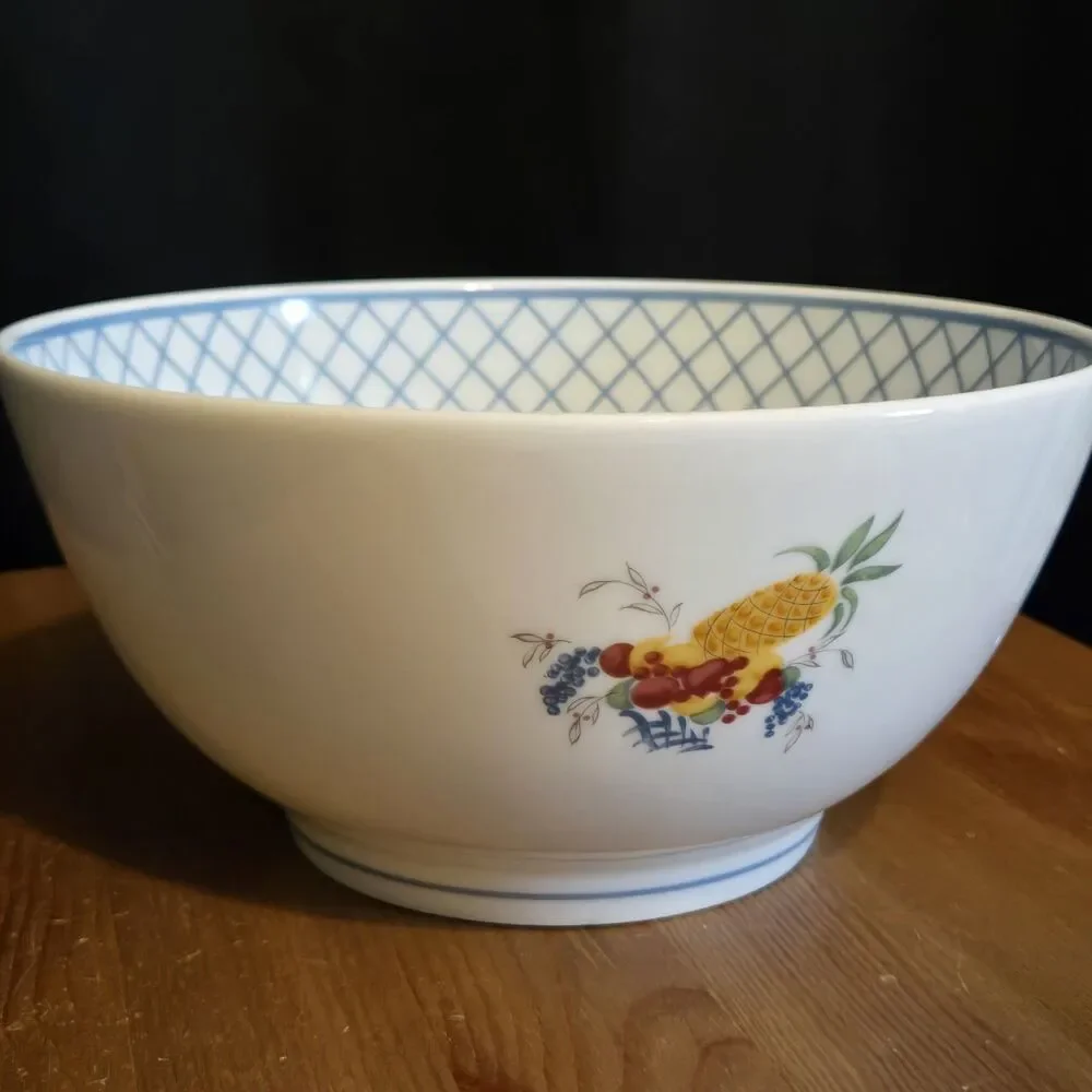 Large Vista Alegre Vitet By Vinot Serving Bowl, Portugal, Fine Porcelain, Rare